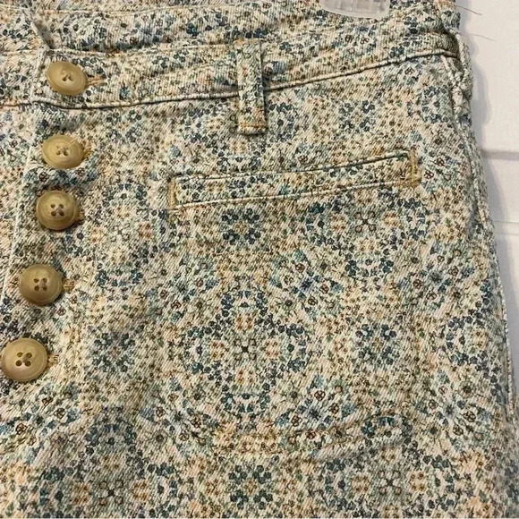 Anthropologie PILCRO ULTRA HIGH-RISE SLIM BUTTON FRONT UTILITY ANKLE JEANS Sz 27 - Picture 3 of 10